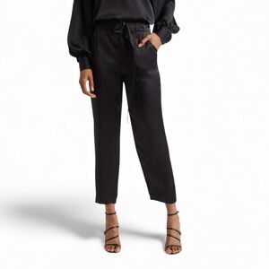 NWT Ramy Brook Black Satin Hayden Pant size 8